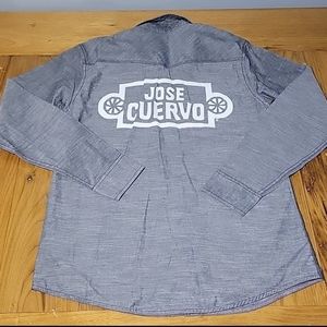 NWOT Jose Cuervo men's M Burnside long sleeved button down shirt